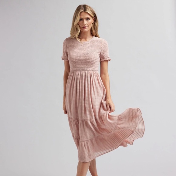 Polagram Dresses & Skirts - Polagram Smocked Midi Dress